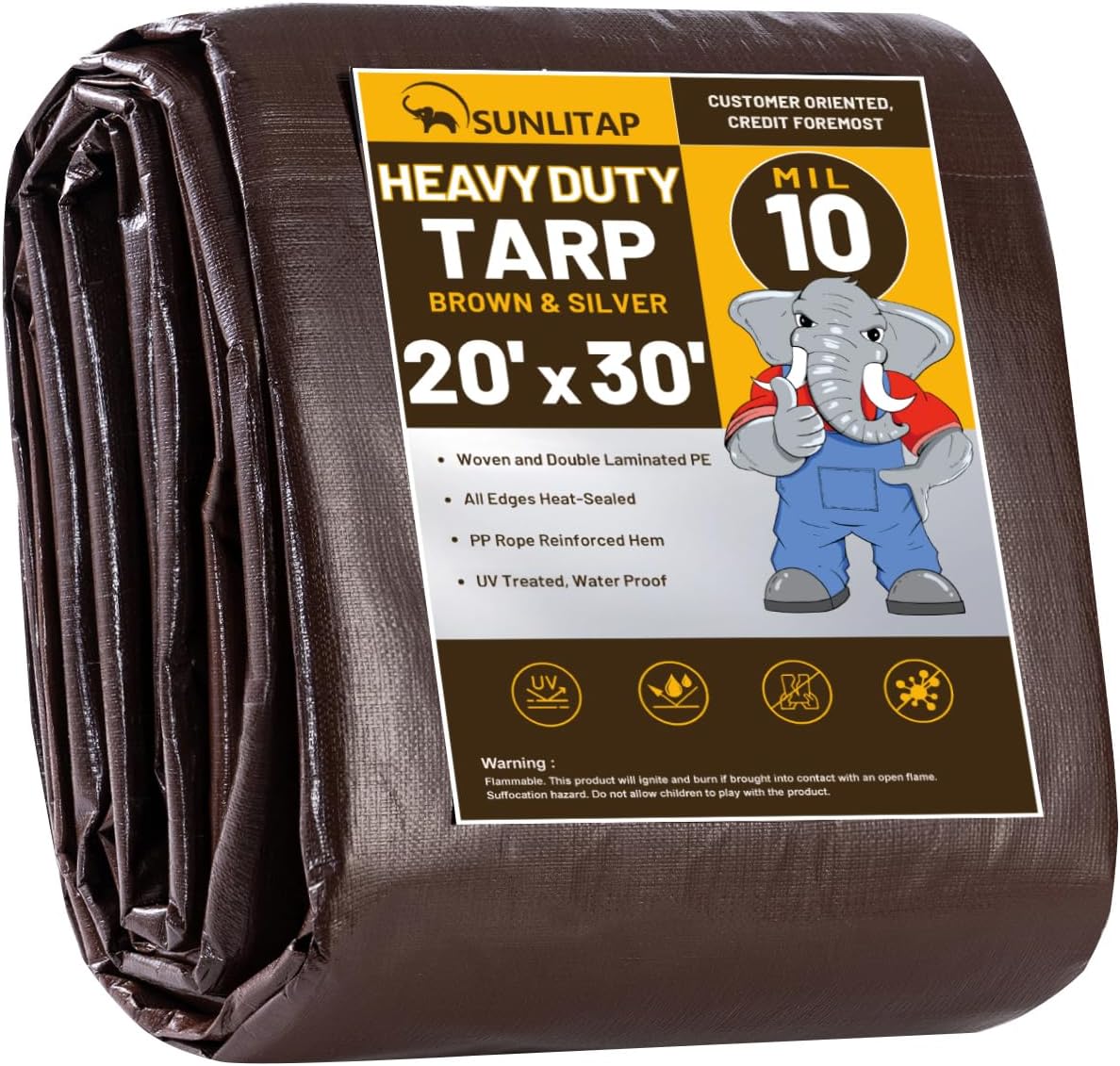 10 Mil Heavy Duty Waterproof Tarps for All Weather Protection