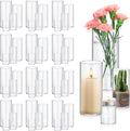 48 Pack Clear Glass Cylinder Vases for Home Decor and Weddings