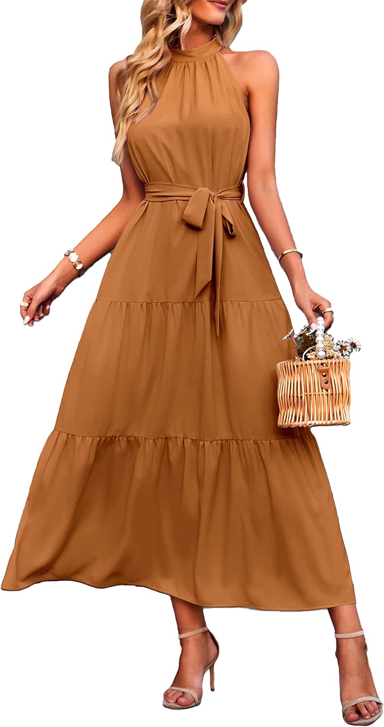 PRETTYGARDEN Women's Summer Floral Maxi Sun Dress for Style