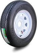 ROCKMAN Trailer Tire Wheel Assembly ST205/75R15 - Durable 8-Ply Spare