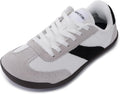 WHITIN Wide Barefoot Sneakers for Women - Brogue Toe Cap Comfort