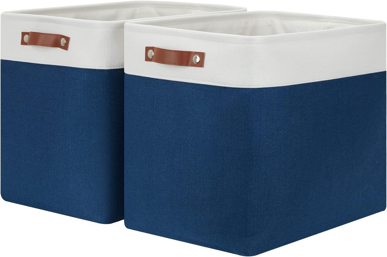 HNZIGE Storage Baskets for Organizing - Set of 2 Tall Bins