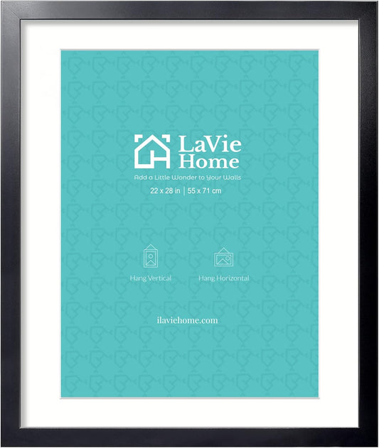 22x28 Black Poster Frame for Pictures by LaVie Home - Sturdy Design