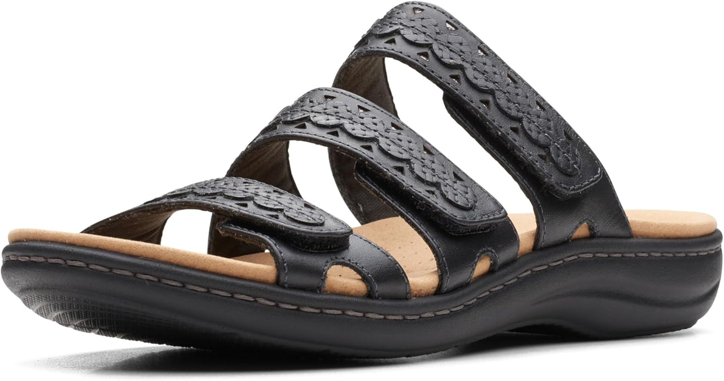 Clarks womens Laurieann Cove Flat Sandal for All-Day Comfort