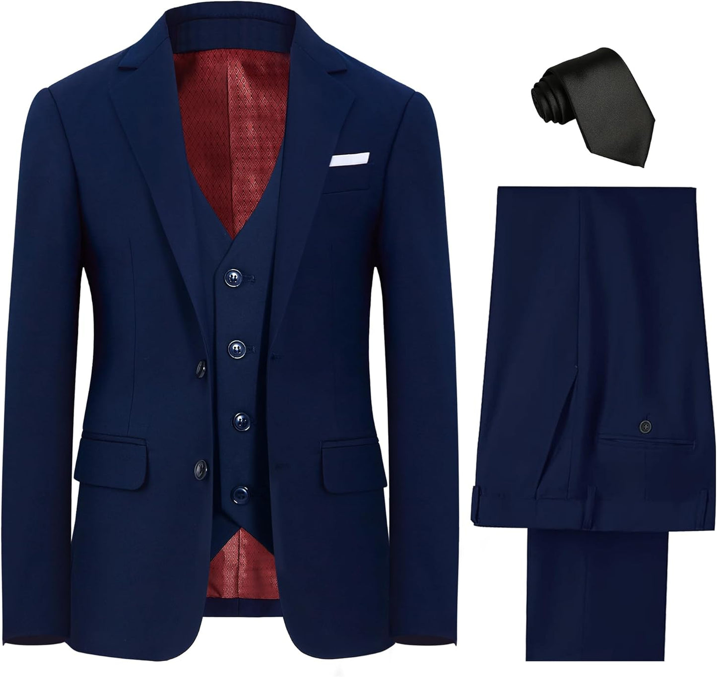 Boys' Formal Suit Set with Suspenders for Every Occasion