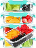 M MCIRCO Glass Meal Prep Containers for Healthy Meal Planning