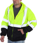 High Visibility Reflective Safety Hoodie | Class 3 Men's Zip Sweatshirt