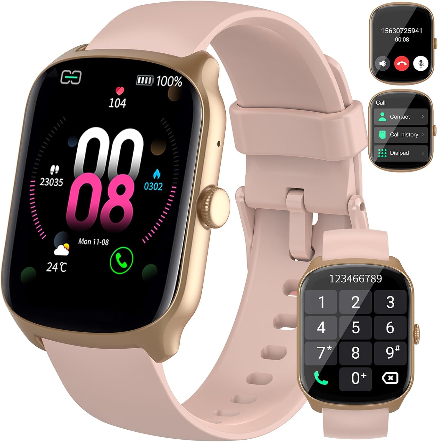 Qecnato Smartwatch: Calling, HD Screen, Fitness Tracker