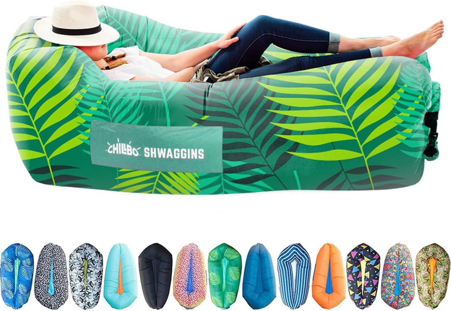 Chillbo Shwaggins Inflatable Couch for Beach and Camping Fun