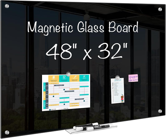 maxtek Magnetic Glass Dry Erase White Board for Home Office