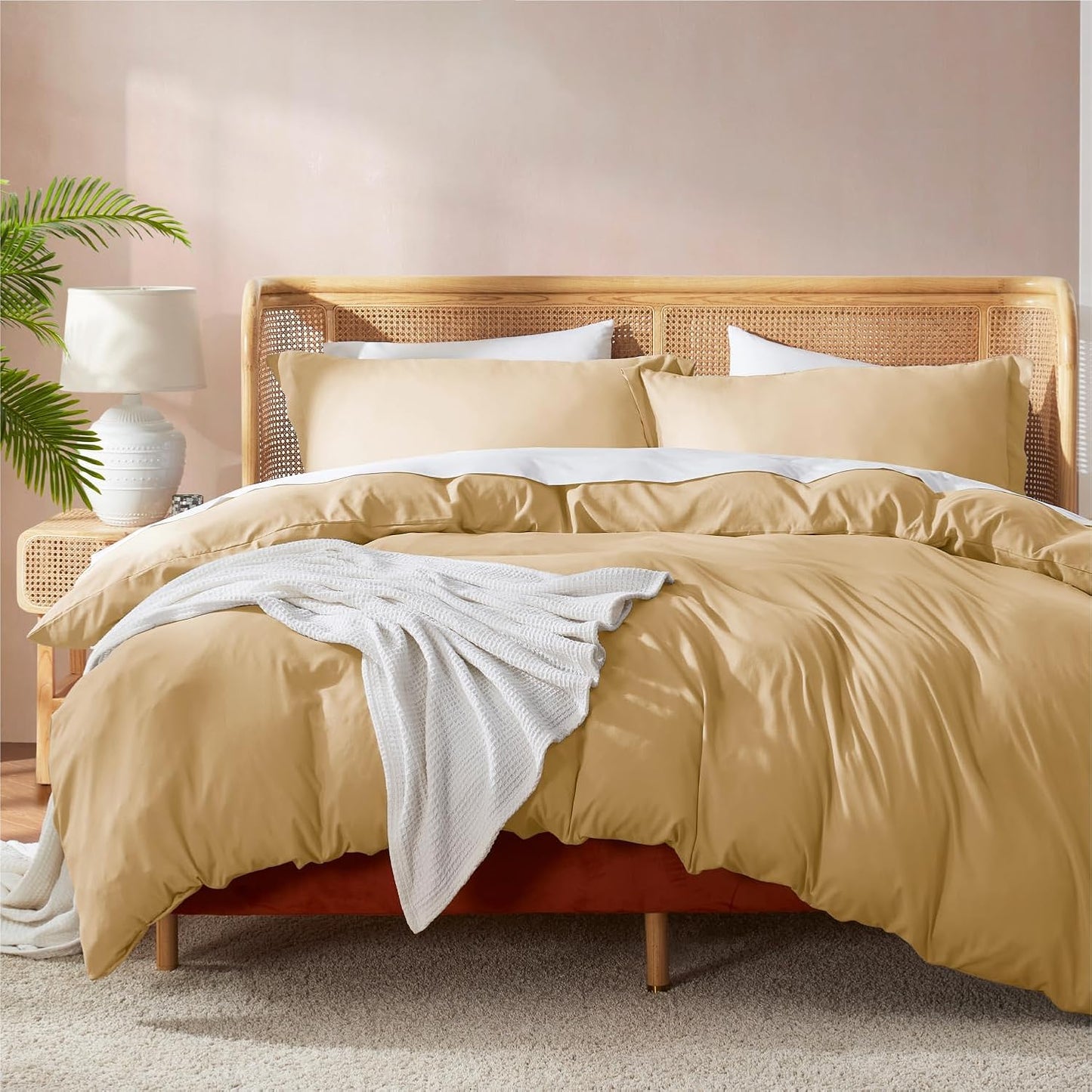 Nestl Camel Gold King Size Duvet Cover Set for Ultimate Comfort