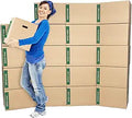 Medium Moving Boxes 18in x14in x12in with Handles (20 Pack) - Durable
