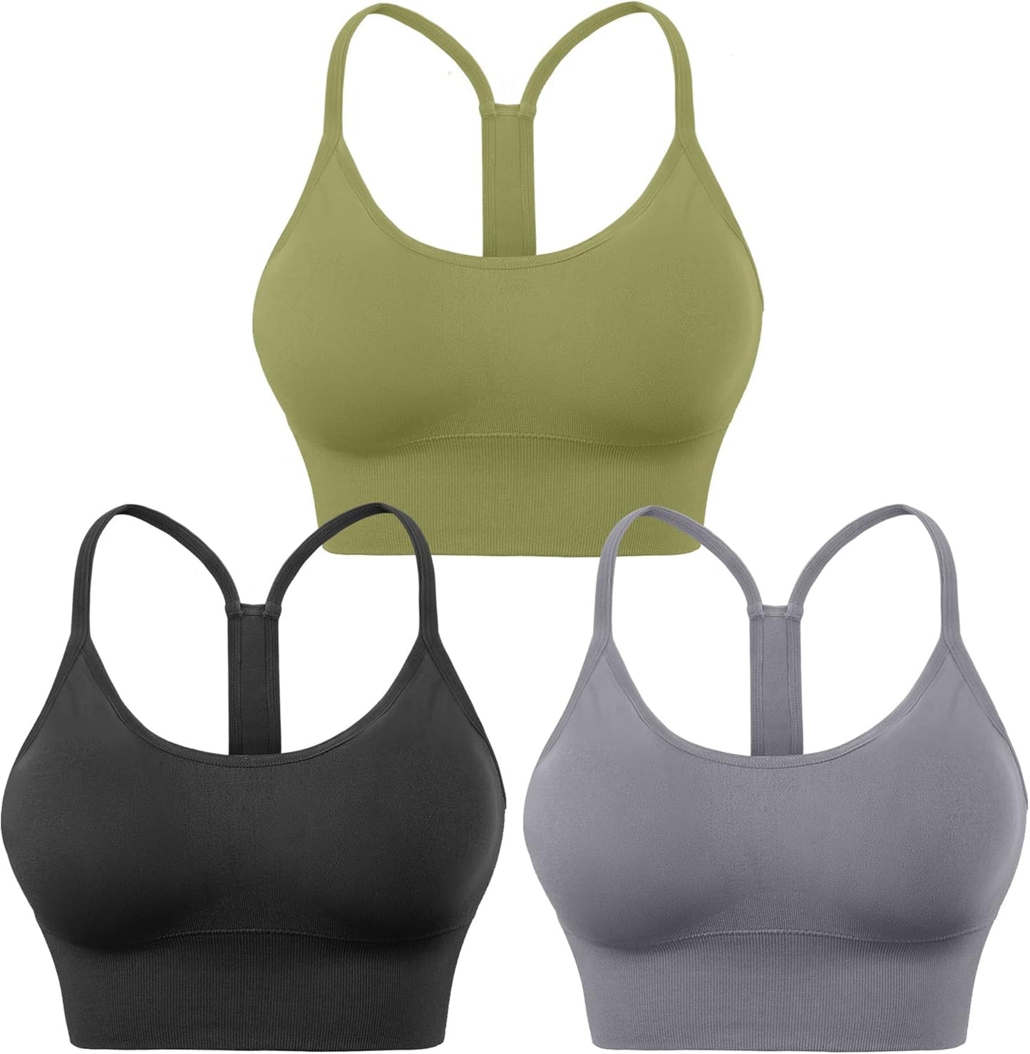 Evcute Racerback Sports Bras for Yoga and Fitness Workouts