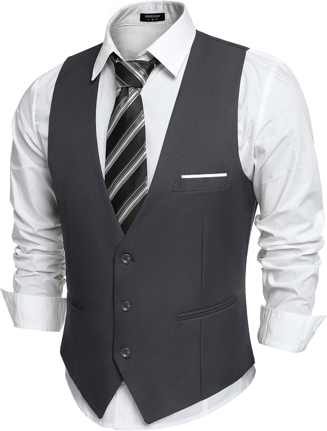 COOFANDY Men's Suit Vest Slim Fit for Formal and Casual Wear