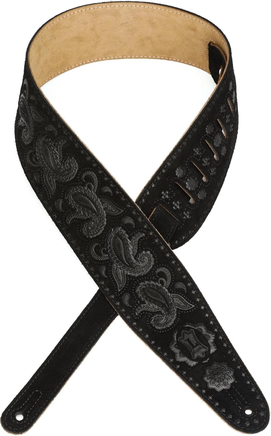 Levy's Suede Guitar Strap - Stunning Paisley Design!