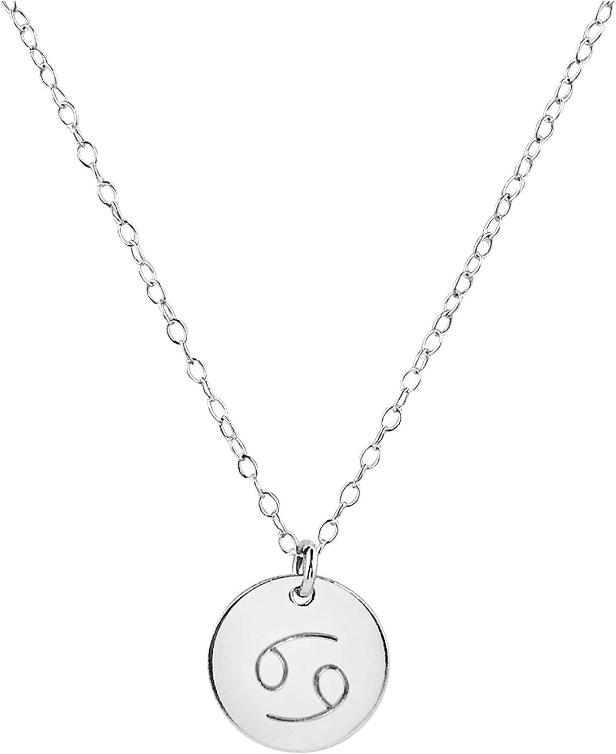 Handmade Zodiac Charm Necklace in Sterling Silver and Gold