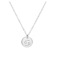 Handmade Sterling Silver Cancer Zodiac Charm Necklace - Adjustable