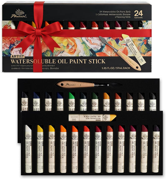 PHOENIX Professional Oil Paint Stick Set of 24 Colors for Artists