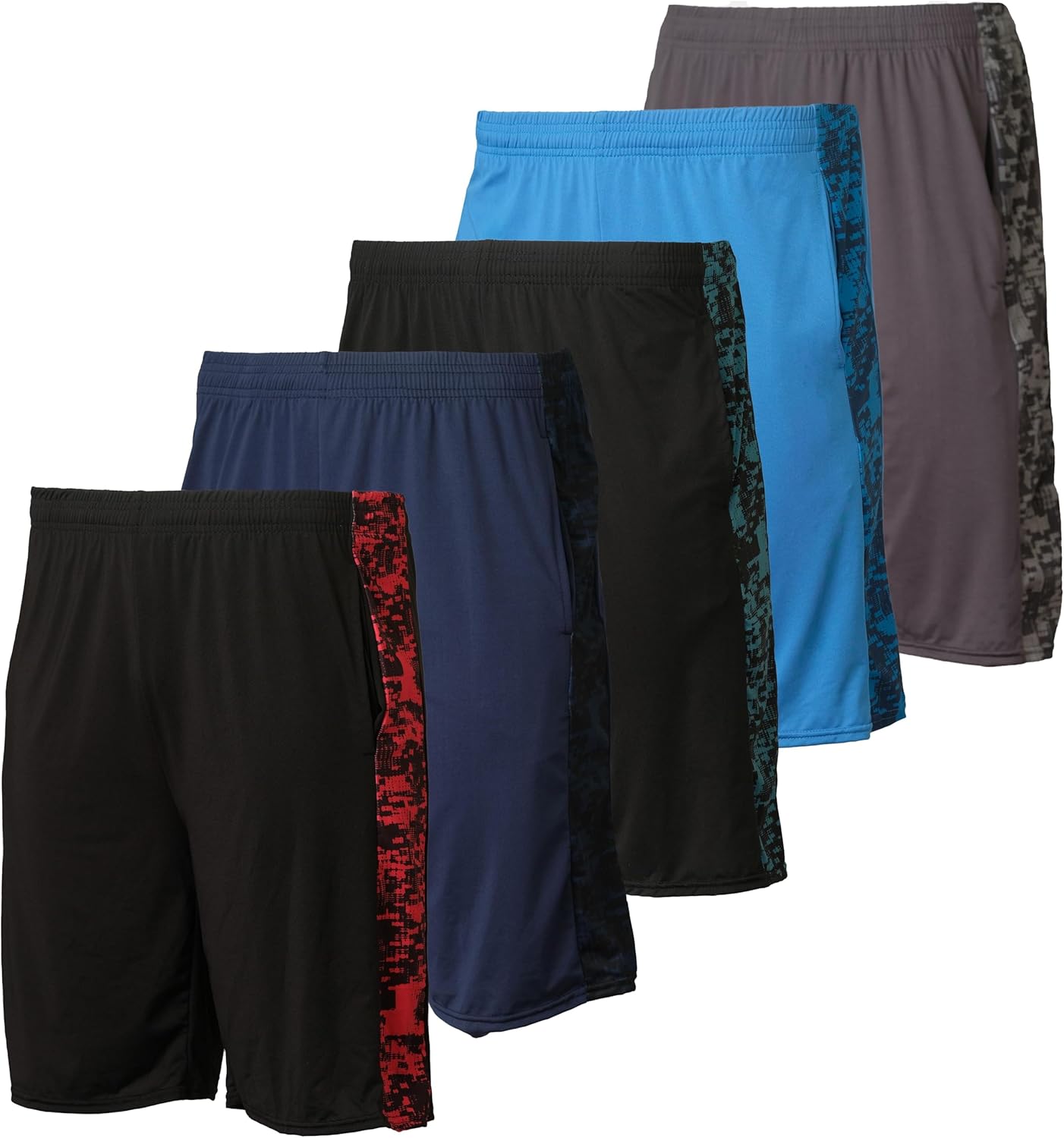 Youth Dry-Fit Active Athletic Basketball Gym Shorts with Pockets