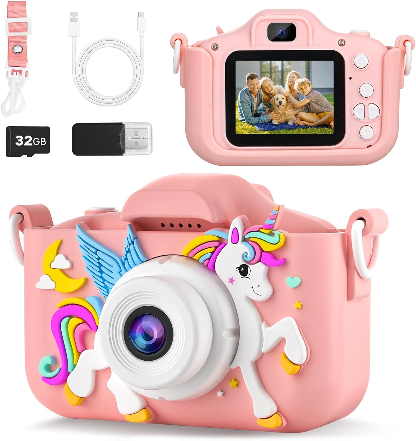 KANAD Kids Camera - HD Selfie Video Toy for Girls