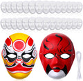 Paper Mache Full Face Masks 50 Pack - Blank Paintable DIY Set