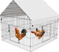 Metal Chicken Coop 42in x 40in x 40in Chicken Run - Portable Backyard