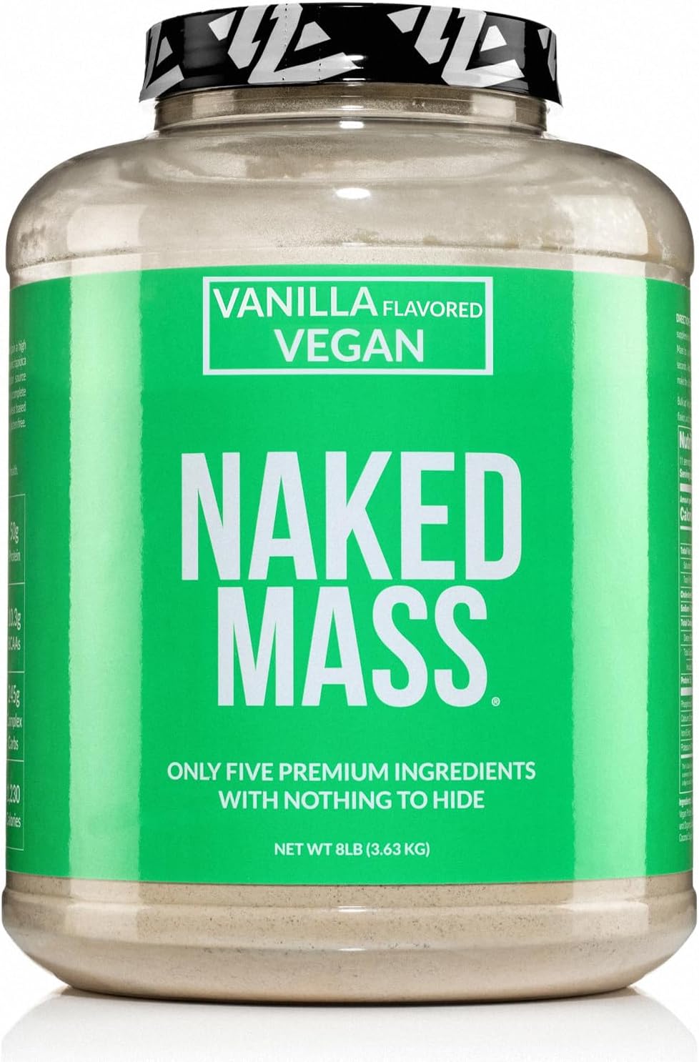 NAKED Vegan Mass - Vanilla Weight Gainer with 1,230 Calories
