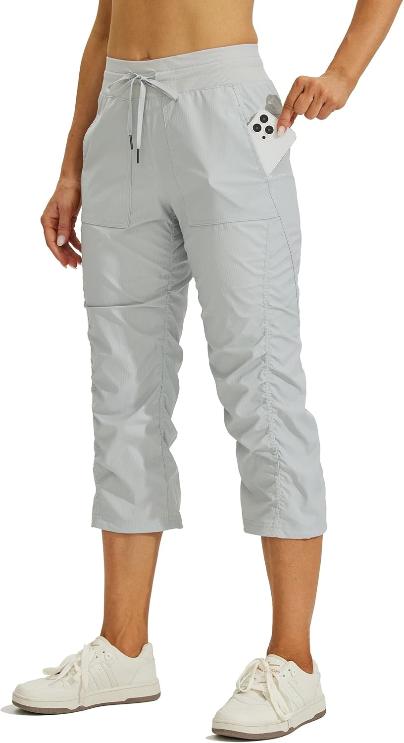 Willit Women's Quick-Dry Capris for Hiking and Casual Wear