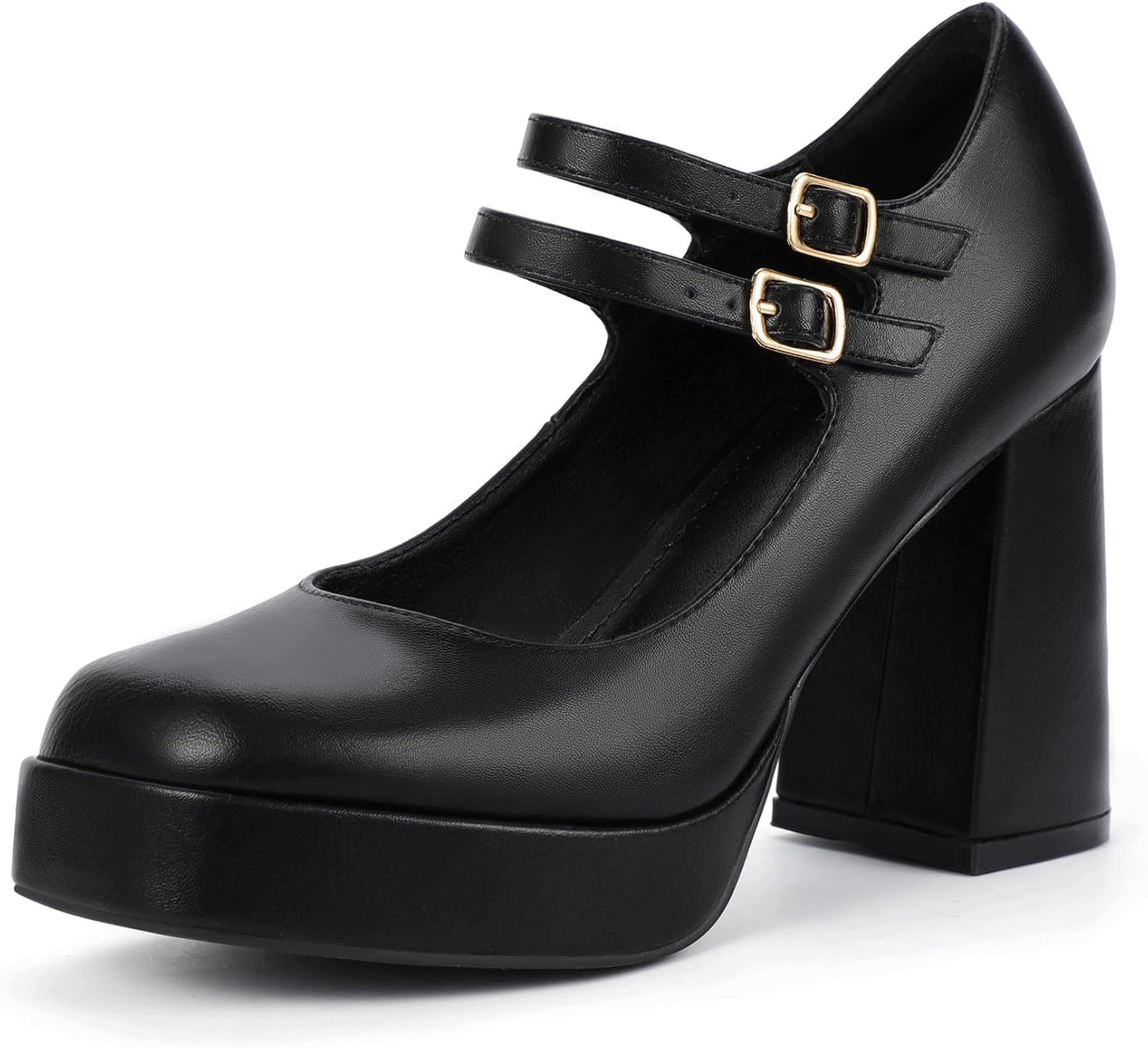 IDIFU Mary Jane Shoes Platform Chunky High Heels for Women