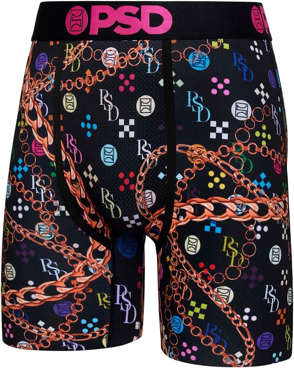 PSD Underwear Mens Boxer Briefs - Luxury Print Soft & Breathable