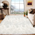 Latepis Area Rugs 6x9 Faux Fur Sheepskin Rug - Fluffy Washable Comfort