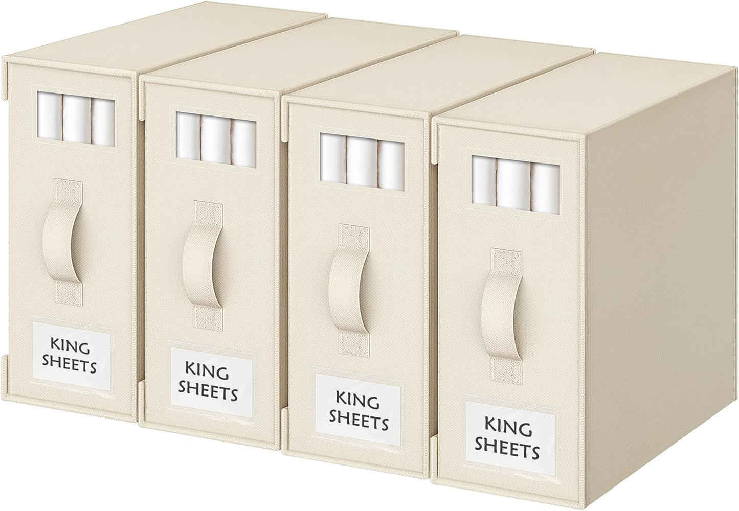 Criusia Bed Sheet Organizers for Neat Linen Closet Storage