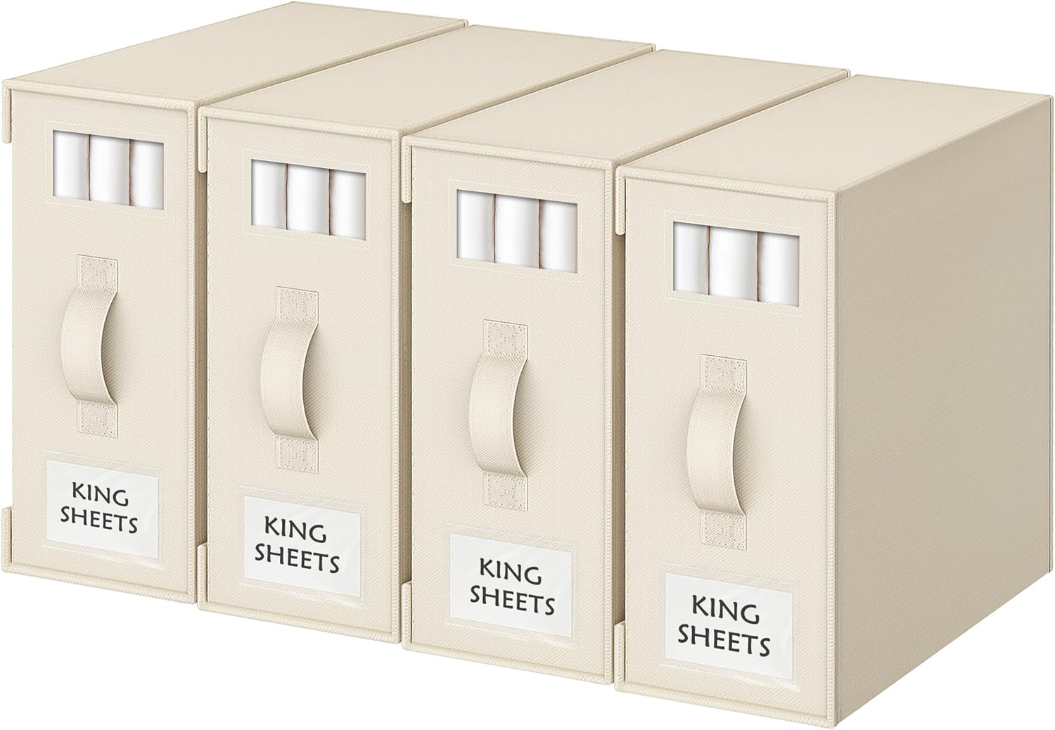 Criusia Bed Sheet Organizers for Neat Linen Closet Storage