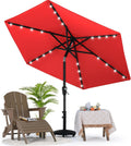 Patio Umbrella with Solar LED Lights 7.5ft - Bright Night Shade