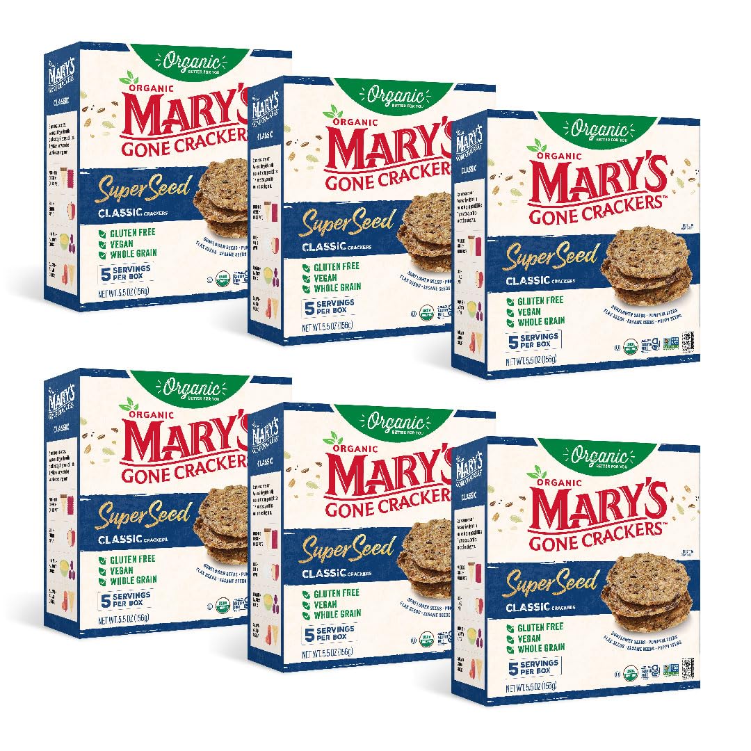 Organic Super Seed Crackers - Gluten-Free, Vegan, Whole Grain