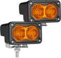 LED Pods Amber 3in 40W Driving Fog Light Pair - High Penetration