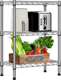 750 lbs 3 Tier Wire Storage Shelf - Compact Vertical Organizer