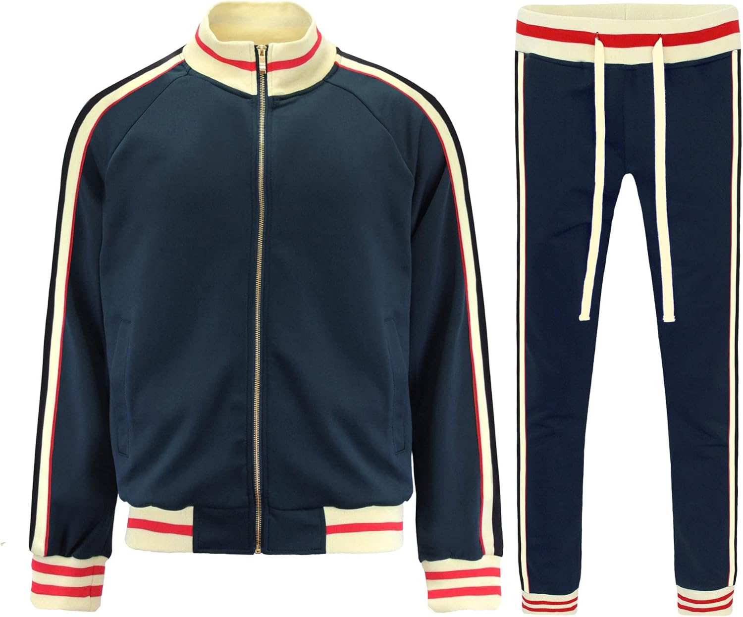 G-Style USA Men's Velour Velvet Tracksuit Sets for Casual Wear