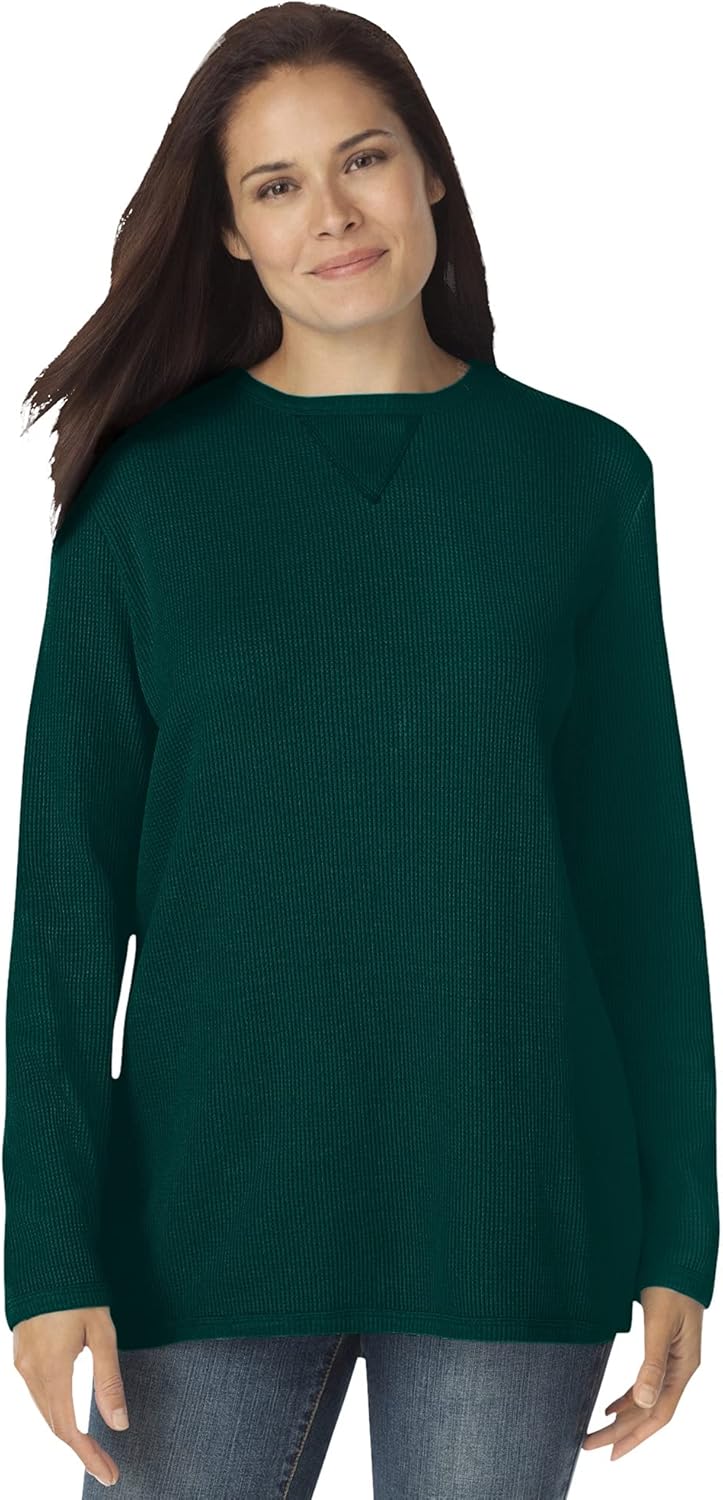 Woman Within Plus Size Ultra Soft Waffle Thermal Sweatshirt Review