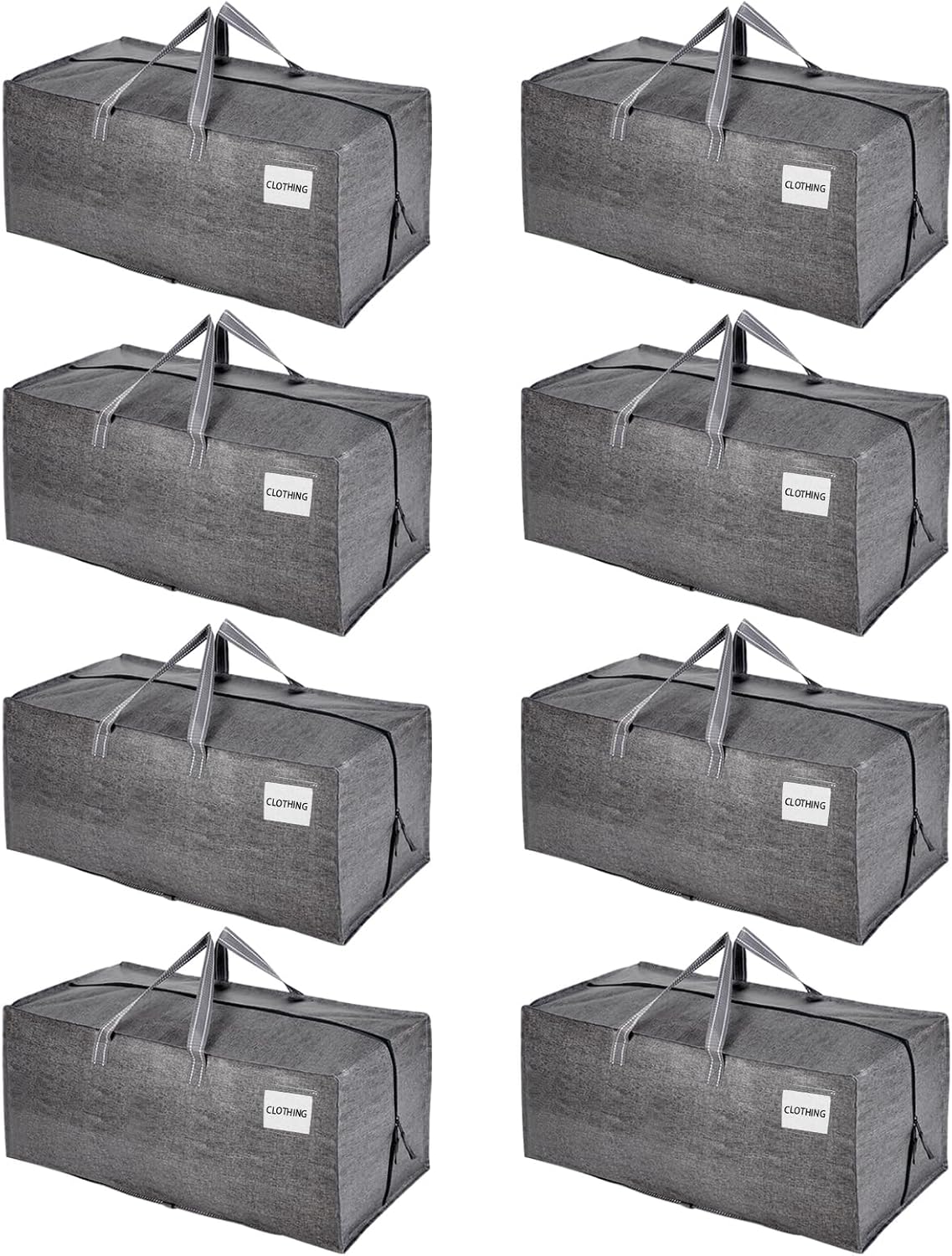 VENO 8 Pack Moving Bags - Heavy Duty Storage Totes for Easy Move