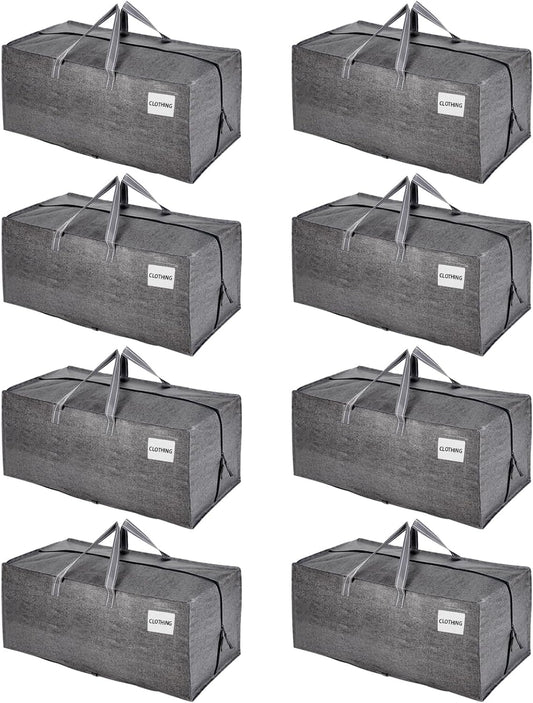 VENO 8 Pack Moving Bags - Heavy Duty Storage Totes for Easy Move