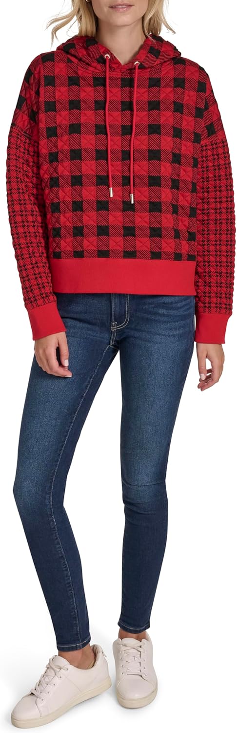 Nautica Women's Quilted Hoodie: Cozy Plaid Perfection