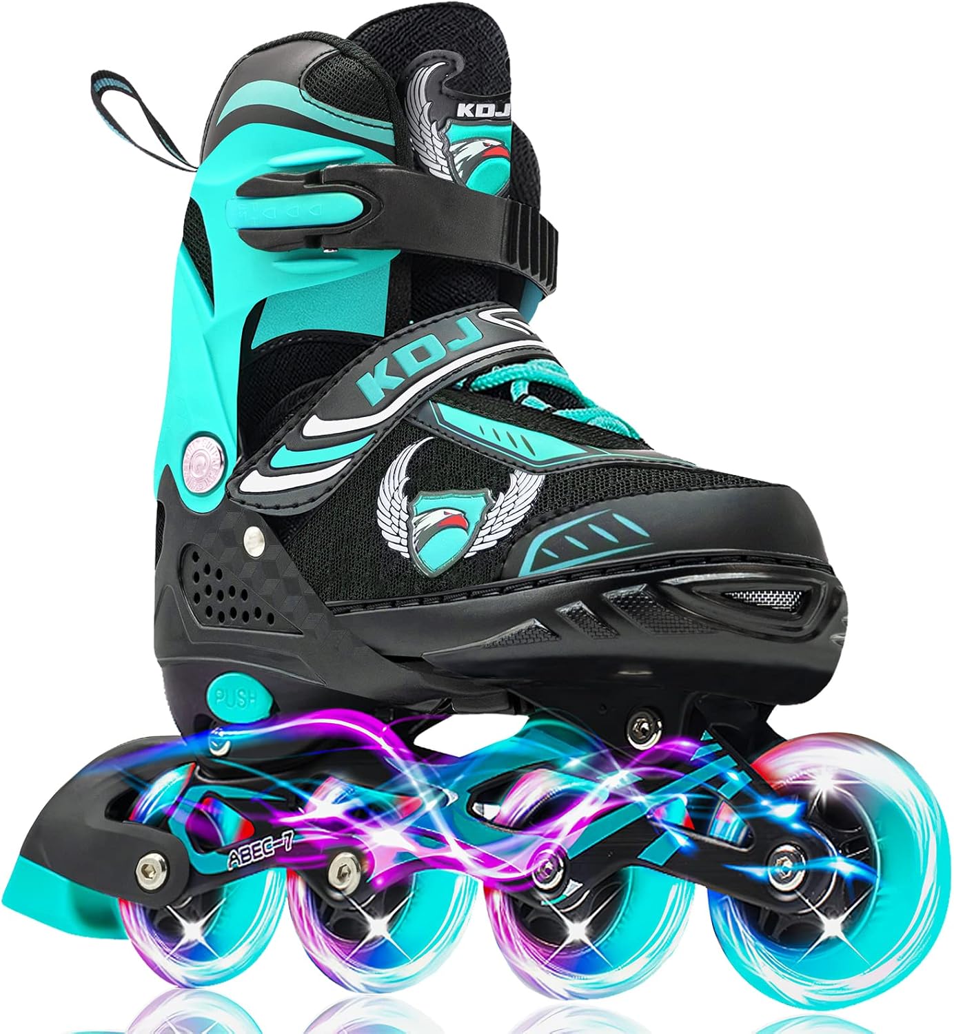 KDJ Inline Skates for Kids with Adjustable Size and Lights