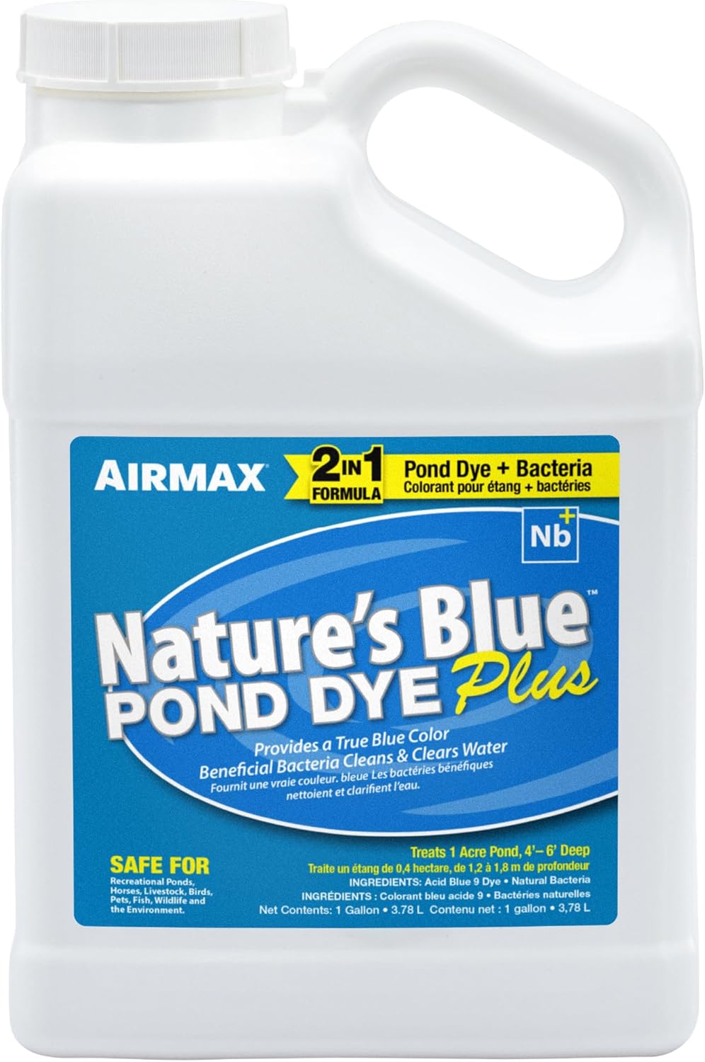 Airmax Pond Dye Plus for Large Ponds & Lakes - 1 Gallon