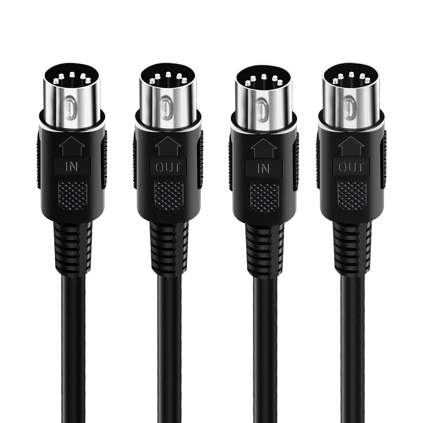 Fast Connectivity: 2-Pack 1.6FT MIDI Cables for Music Gear