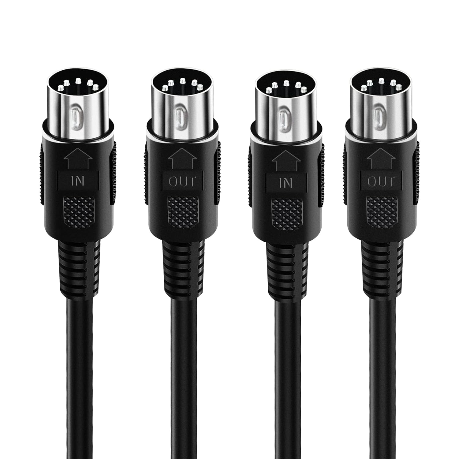 Fast Connectivity: 2-Pack 1.6FT MIDI Cables for Music Gear