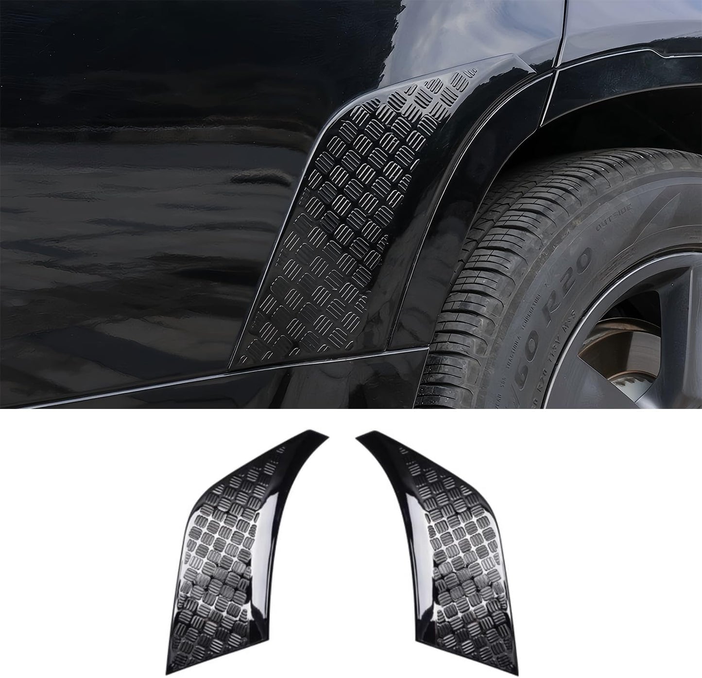 Rear Wheel Arch ABS Black Trim Kit for 2020-2025 Defender