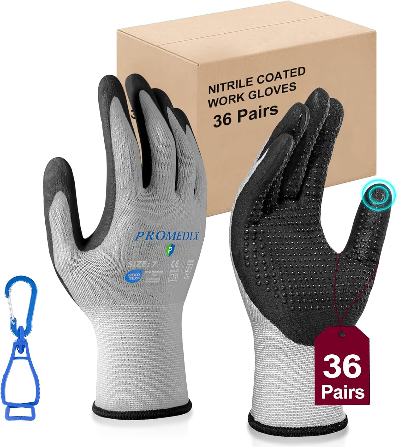 MicroFoam Safety Work Gloves for Men with Nitrile Coating