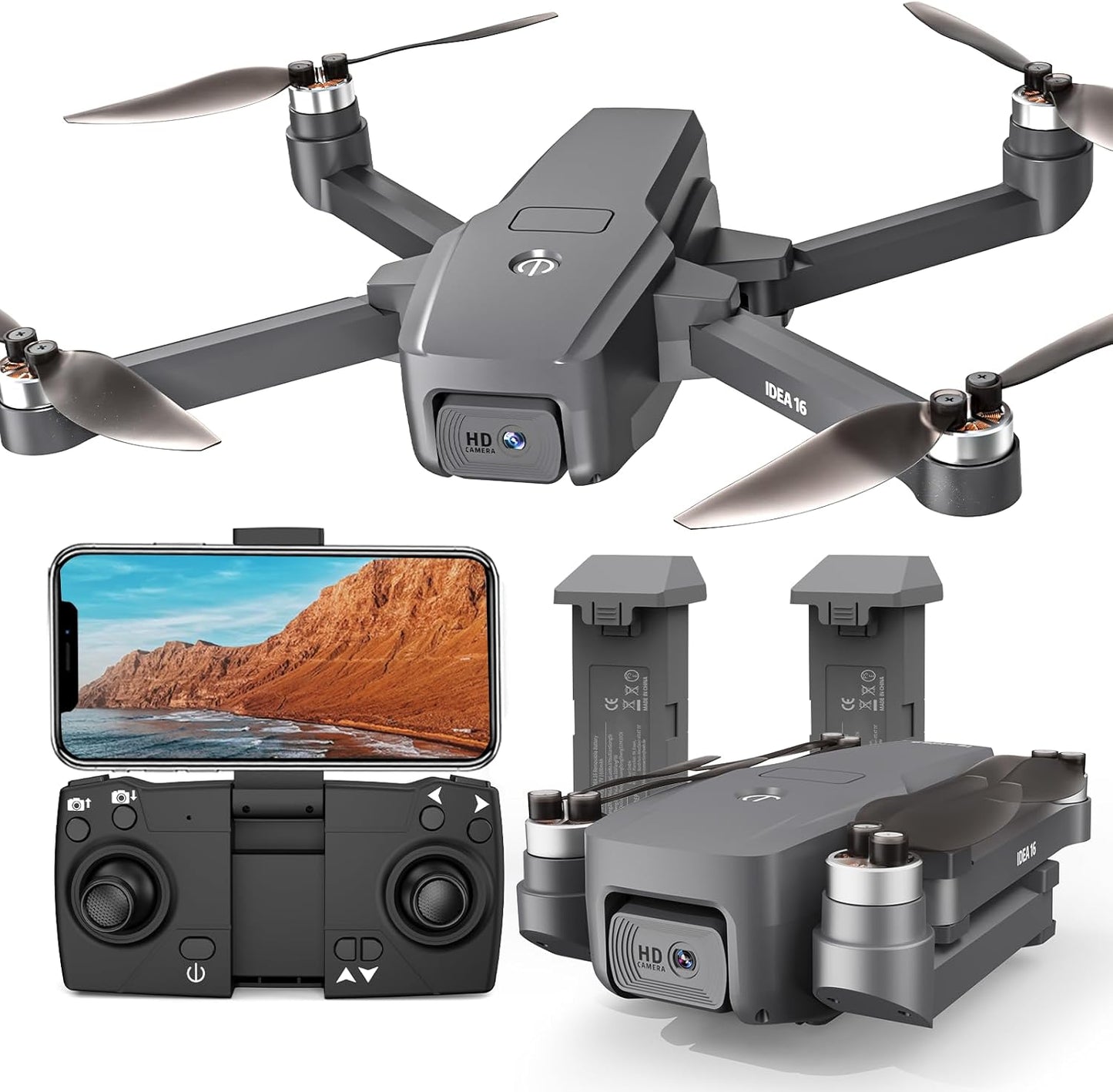 1080p Camera Brushless Drone for Adults | One-Touch Controls