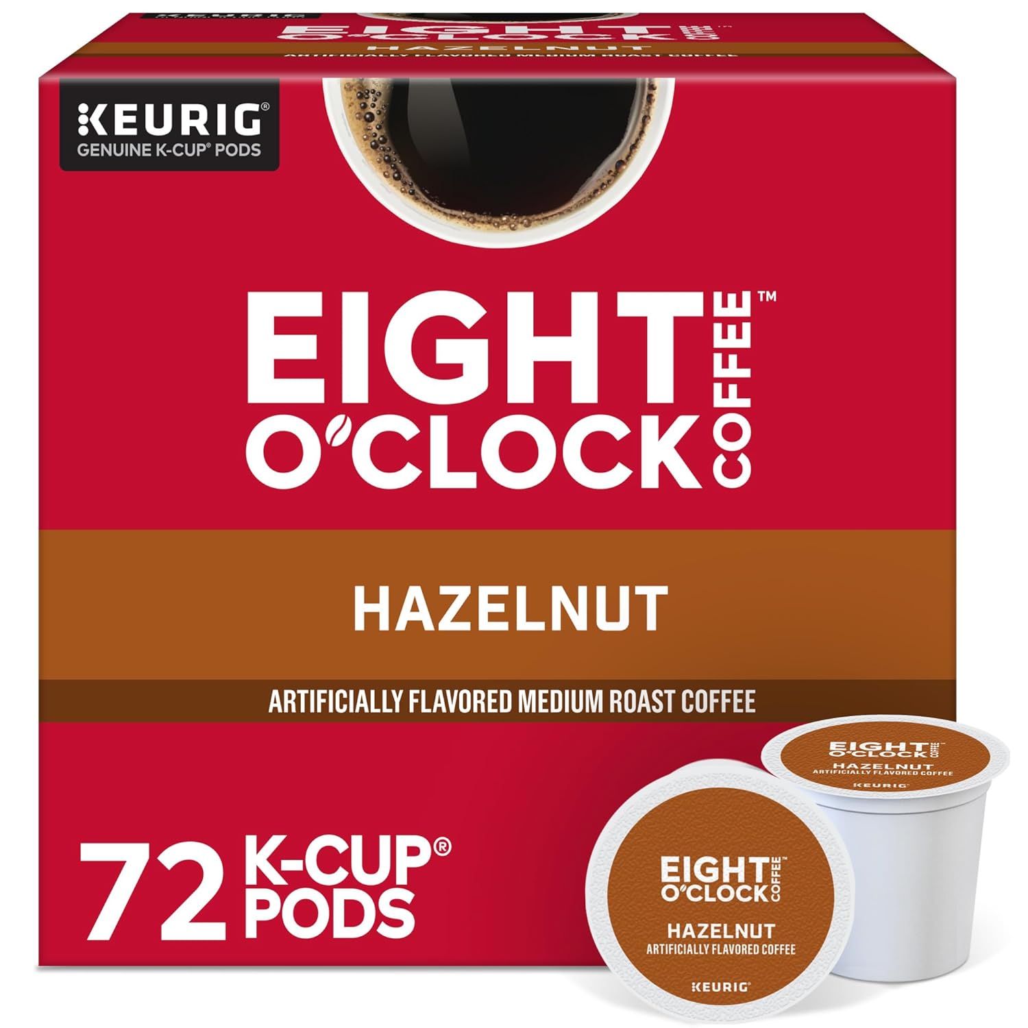 Eight O'Clock Coffee Hazelnut K-Cup Pods for Rich Flavor